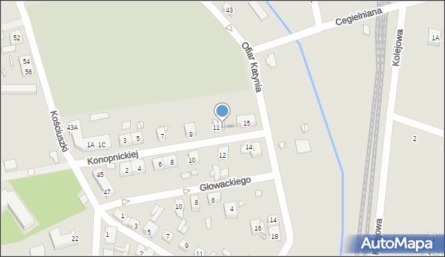 Dębno, Konopnickiej Marii, 13, mapa Dębno