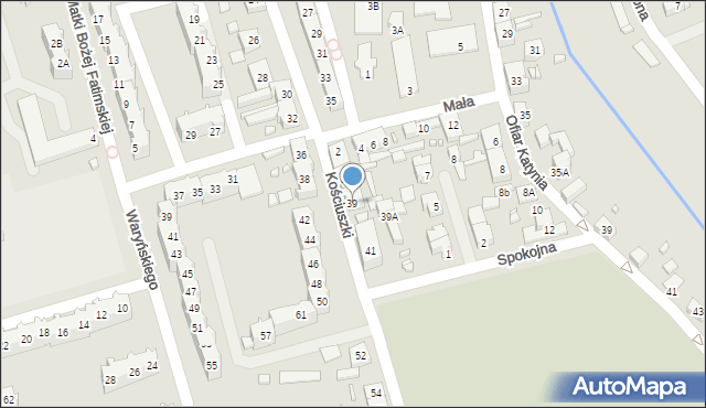 Dębno, Kościuszki Tadeusza, gen., 39, mapa Dębno