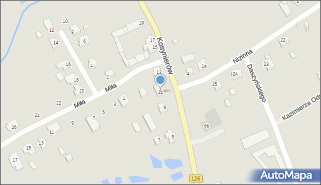 Dębno, Kosynierów, 11, mapa Dębno