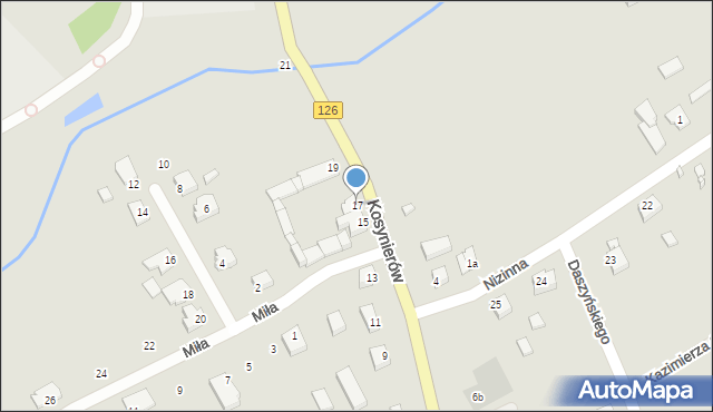 Dębno, Kosynierów, 17, mapa Dębno