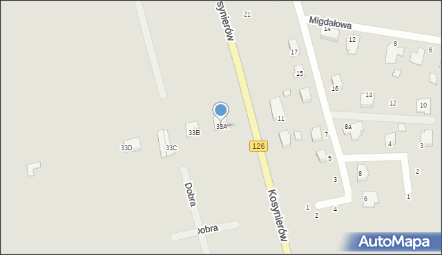 Dębno, Kosynierów, 33A, mapa Dębno