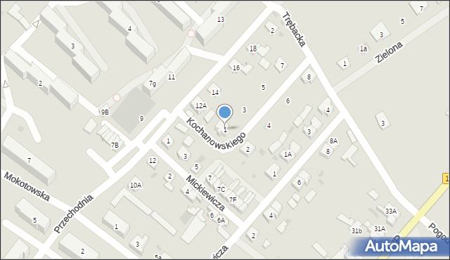 Debrzno, Kochanowskiego Jana, 1, mapa Debrzno