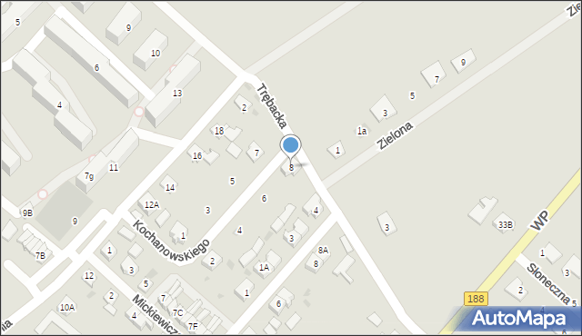 Debrzno, Kochanowskiego Jana, 8, mapa Debrzno