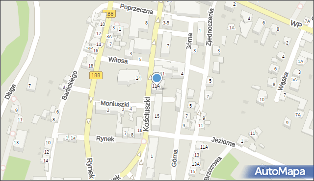 Debrzno, Kościuszki Tadeusza, gen., 13, mapa Debrzno