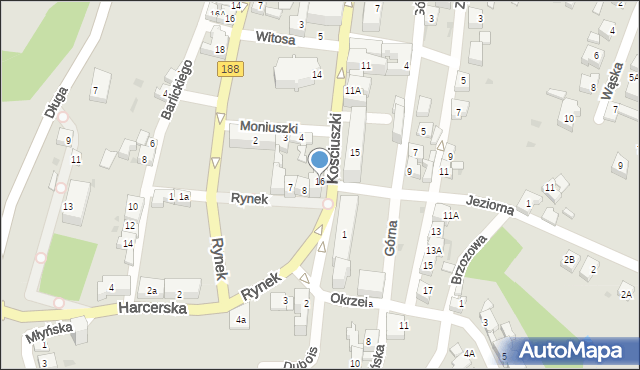 Debrzno, Kościuszki Tadeusza, gen., 18, mapa Debrzno