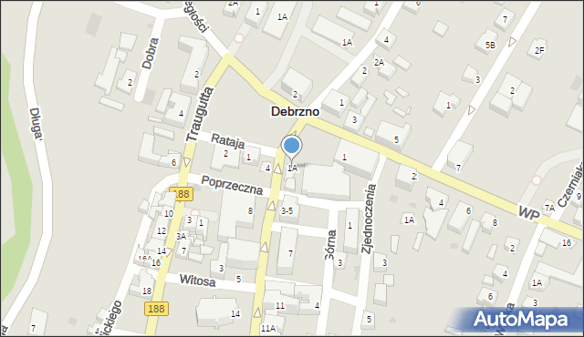 Debrzno, Kościuszki Tadeusza, gen., 1A, mapa Debrzno