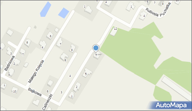 Deszczno, Kopciuszka, 7, mapa Deszczno