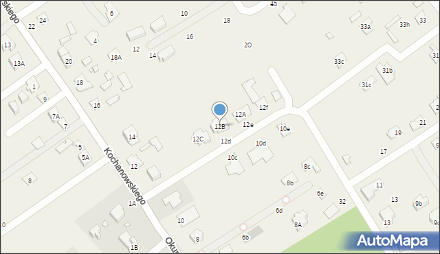 Długa Kościelna, Kochanowskiego Jana, 12B, mapa Długa Kościelna