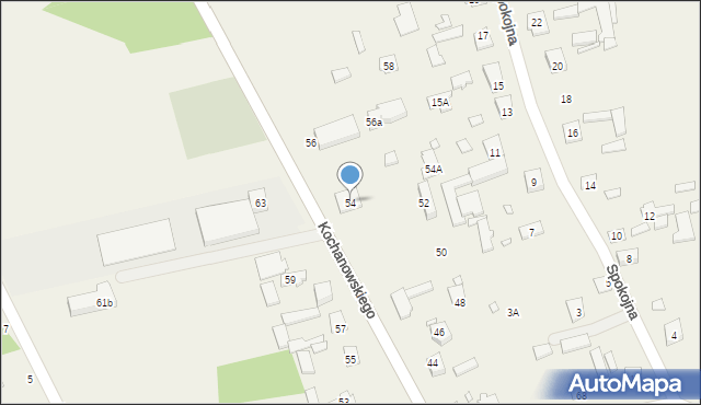 Długa Kościelna, Kochanowskiego Jana, 54, mapa Długa Kościelna