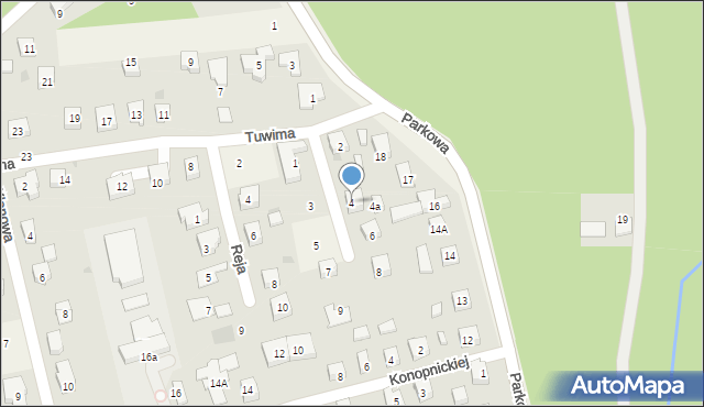 Długołęka, Kochanowskiego Jana, 4, mapa Długołęka