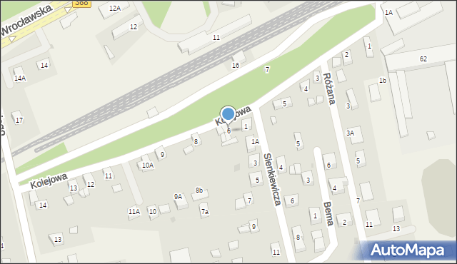 Długołęka, Kolejowa, 6, mapa Długołęka