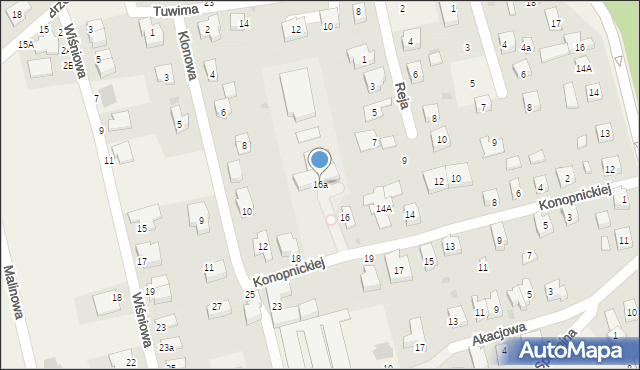 Długołęka, Konopnickiej Marii, 16a, mapa Długołęka