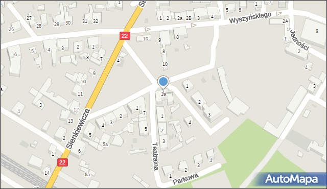 Dobiegniew, Kościuszki Tadeusza, gen., 1a, mapa Dobiegniew