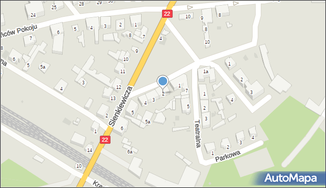 Dobiegniew, Kościuszki Tadeusza, gen., 2, mapa Dobiegniew
