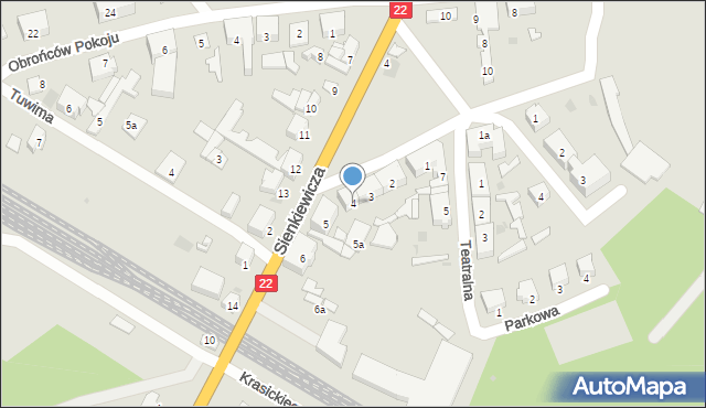 Dobiegniew, Kościuszki Tadeusza, gen., 4, mapa Dobiegniew