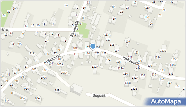Dobieszowice, Kościuszki Tadeusza, gen., 118, mapa Dobieszowice