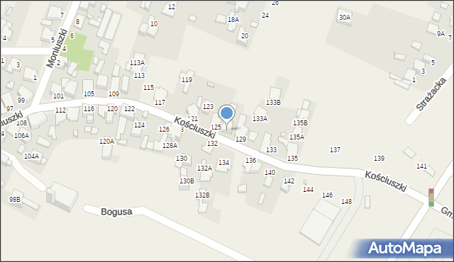 Dobieszowice, Kościuszki Tadeusza, gen., 127, mapa Dobieszowice