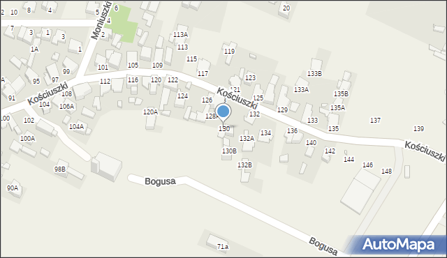 Dobieszowice, Kościuszki Tadeusza, gen., 130, mapa Dobieszowice