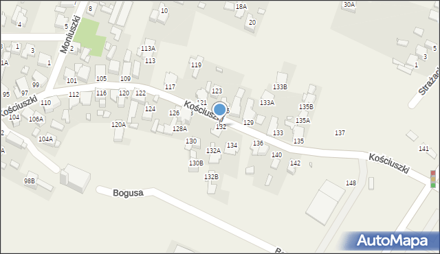 Dobieszowice, Kościuszki Tadeusza, gen., 132, mapa Dobieszowice