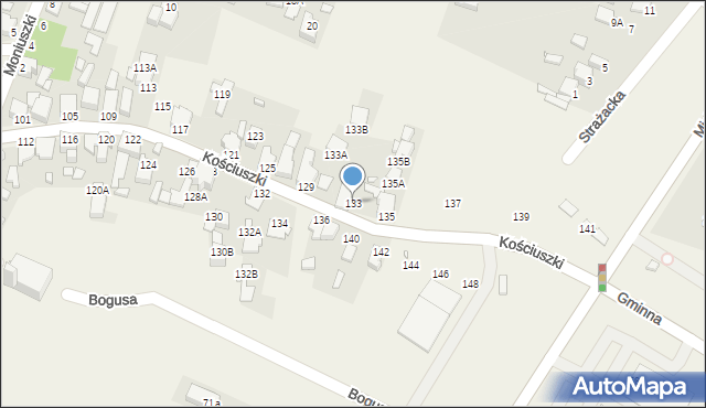 Dobieszowice, Kościuszki Tadeusza, gen., 133, mapa Dobieszowice