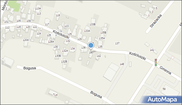 Dobieszowice, Kościuszki Tadeusza, gen., 140, mapa Dobieszowice