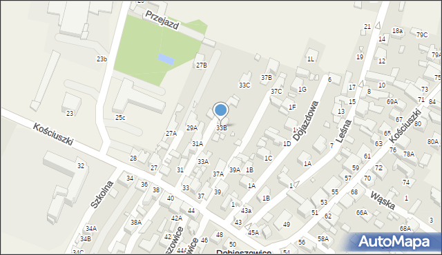 Dobieszowice, Kościuszki Tadeusza, gen., 33B, mapa Dobieszowice
