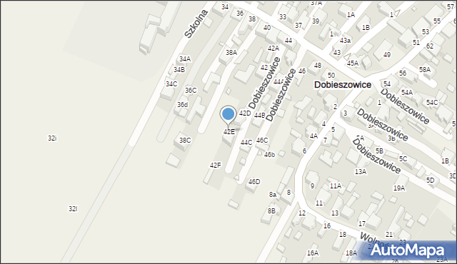 Dobieszowice, Kościuszki Tadeusza, gen., 42E, mapa Dobieszowice
