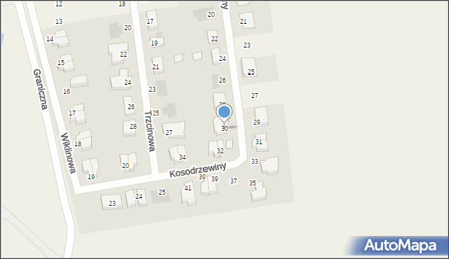 Dobra, Kosodrzewiny, 30, mapa Dobra