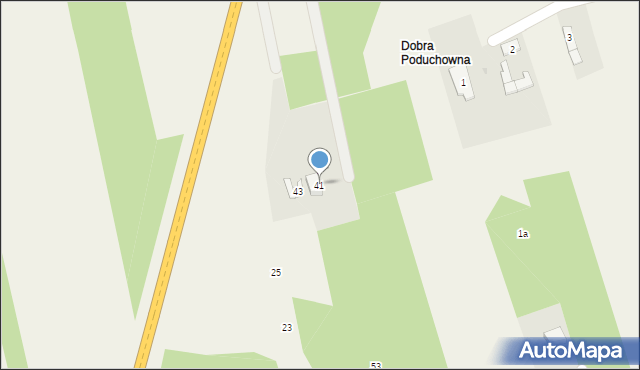 Dobra, Kosynierów, 41, mapa Dobra