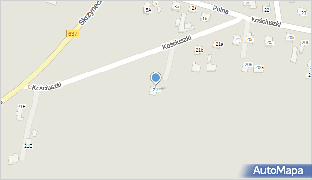 Dobre, Kościuszki Tadeusza, gen., 21H, mapa Dobre