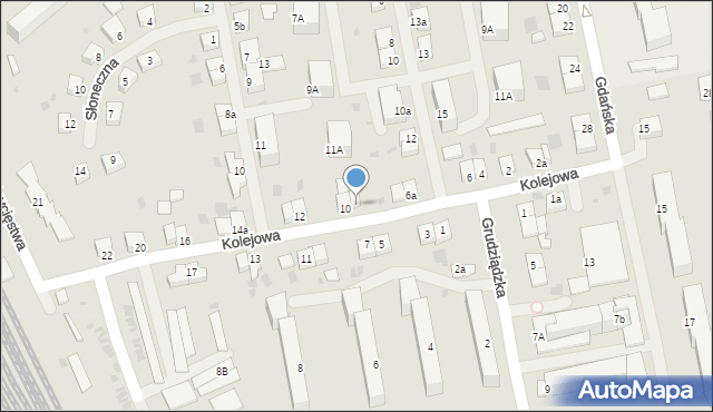 Dobre Miasto, Kolejowa, 8, mapa Dobre Miasto