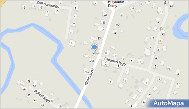 Dobre Miasto, Kościuszki Tadeusza, gen., 31, mapa Dobre Miasto