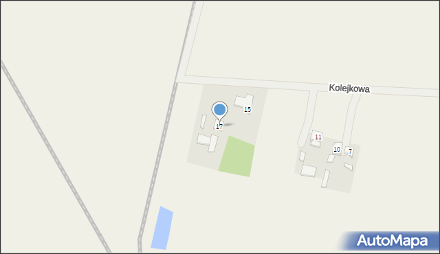 Dobrzelin, Kolejkowa, 17, mapa Dobrzelin