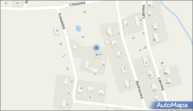 Dobrzewino, Kowalska, 18, mapa Dobrzewino