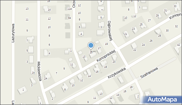 Dobrzykowice, Konopnickiej Marii, 15, mapa Dobrzykowice