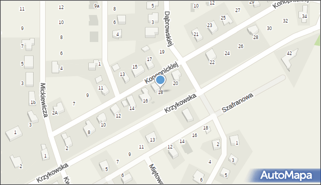 Dobrzykowice, Konopnickiej Marii, 18, mapa Dobrzykowice