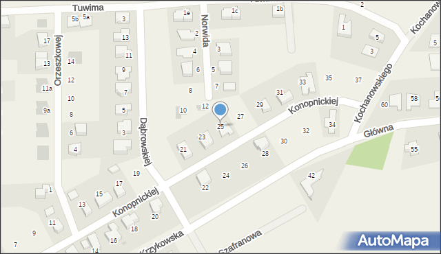 Dobrzykowice, Konopnickiej Marii, 25, mapa Dobrzykowice