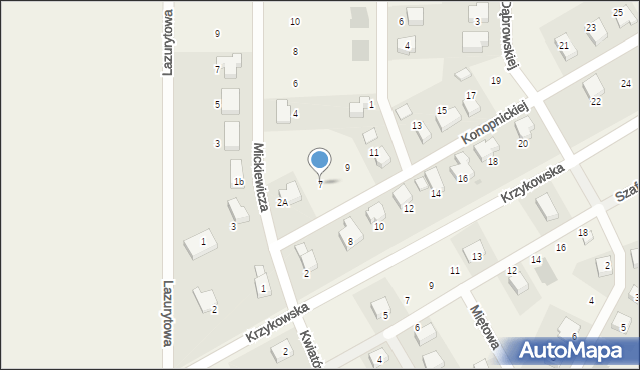 Dobrzykowice, Konopnickiej Marii, 7, mapa Dobrzykowice