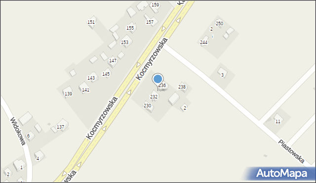 Dojazdów, Kocmyrzowska, 234, mapa Dojazdów
