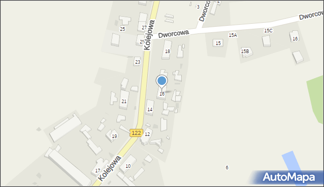 Dolice, Kolejowa, 16, mapa Dolice