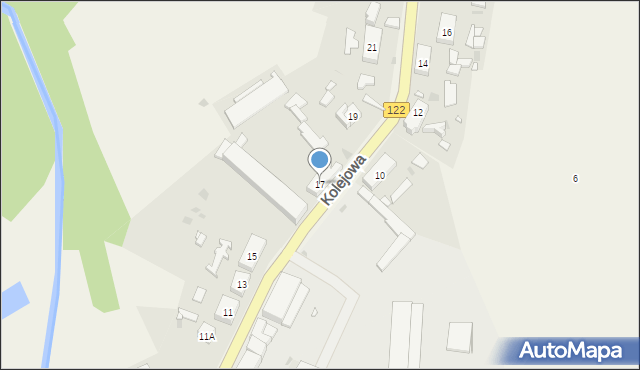 Dolice, Kolejowa, 17, mapa Dolice