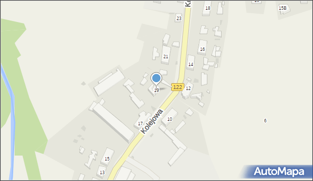 Dolice, Kolejowa, 19, mapa Dolice