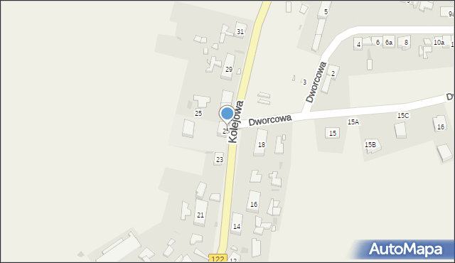 Dolice, Kolejowa, 25a, mapa Dolice