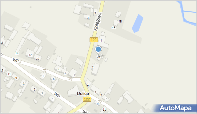 Dolice, Kolejowa, 2a, mapa Dolice