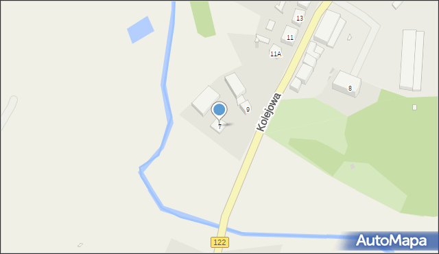 Dolice, Kolejowa, 7, mapa Dolice