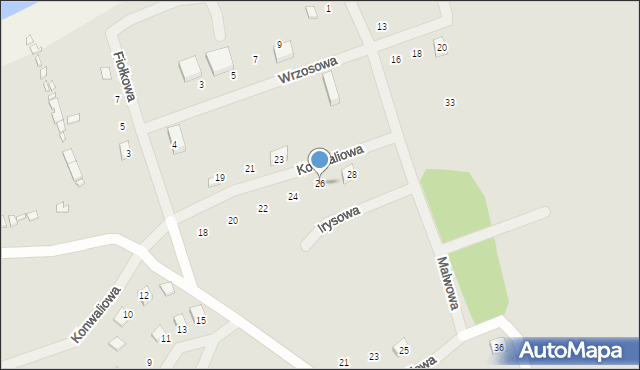 Dolsk, Konwaliowa, 26, mapa Dolsk