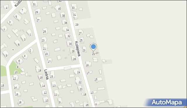 Domaniewice, Kolejowa, 21, mapa Domaniewice