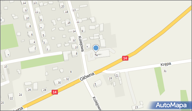 Domaniewice, Kolejowa, 7A, mapa Domaniewice