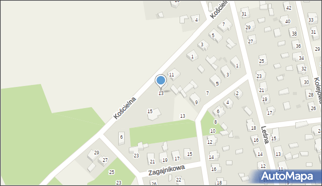 Domaniewice, Kościelna, 13, mapa Domaniewice