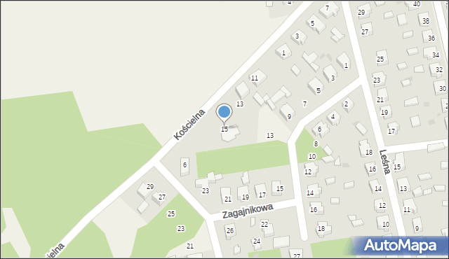 Domaniewice, Kościelna, 15, mapa Domaniewice